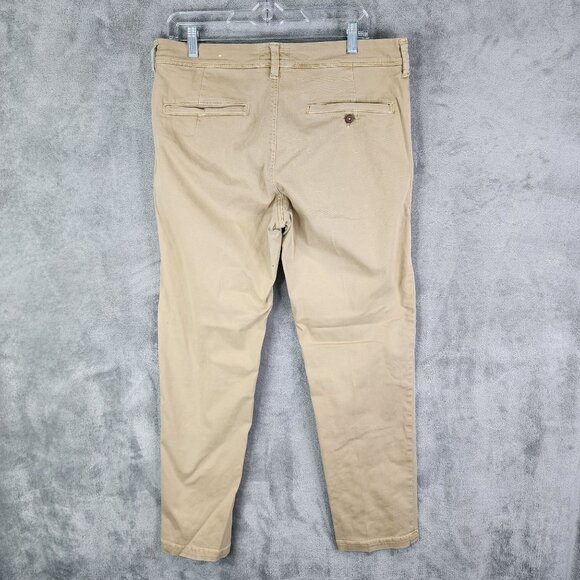 Mens Khaki American Eagle Outfitters Pants Extreme Flex Slim Straight Size 33x32 - Picture 6 of 12